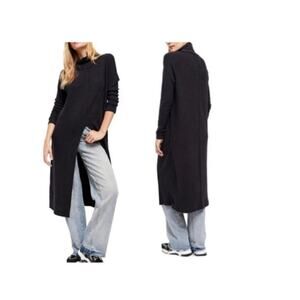 Free People We the Free Work it Tunic, Black, Women's size Small